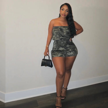 In Charge Camo Romper